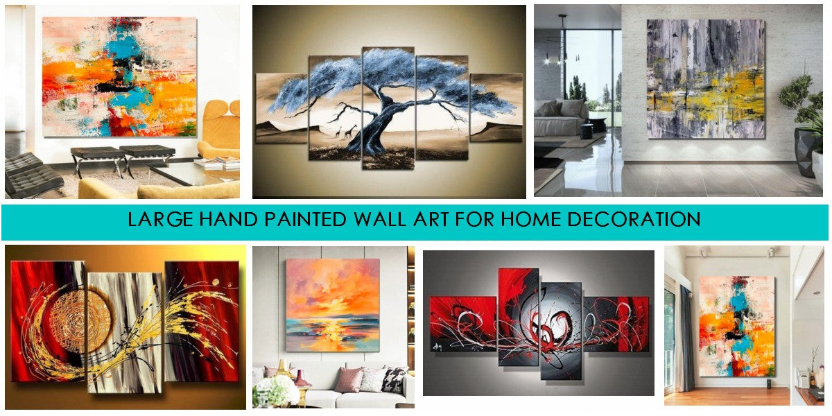 Modern Paintings for Living Room, Large Abstract Painting Ideas for Di ...