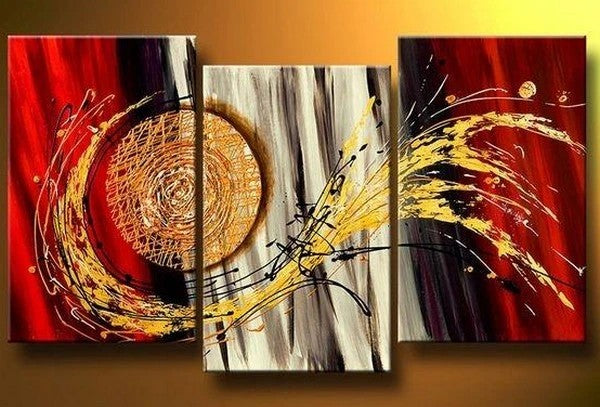 3 Piece Acrylic Painting, Abstract Painting on Canvas, Canvas Painting for Living Room, Hand Painted Canvas Art, Large Painting for Sale