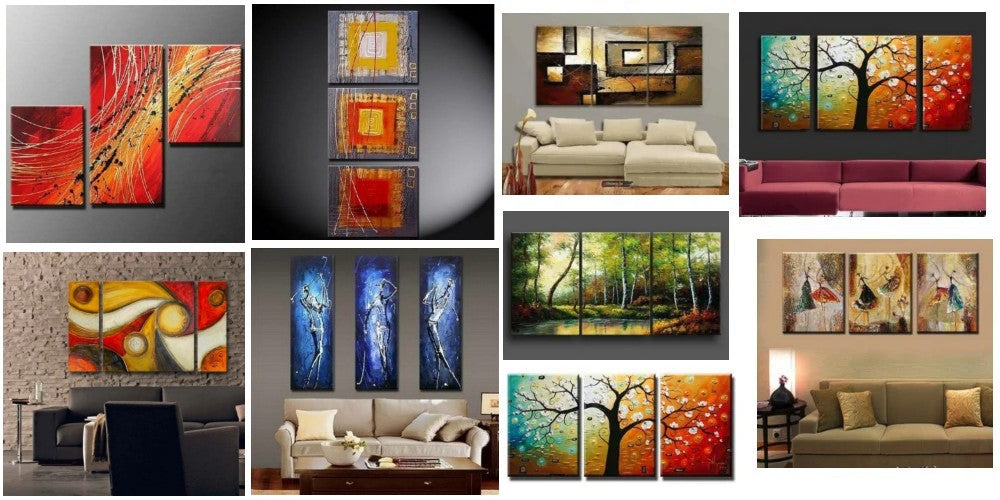 Modern Paintings for Living Room, 3 Piece Wall Art Paintings, Multiple Canvas Paintings, Acrylic Paintings for Bedroom, 3 Piece Paintings, Hand Painted Canvas Painting