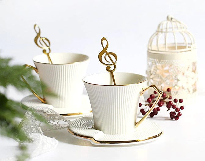 Creative Bone China Porcelain Tea Cup Set, Traditional English Tea Cups and Saucers, Unique Ceramic Coffee Cups, Afternoon British Tea Cups