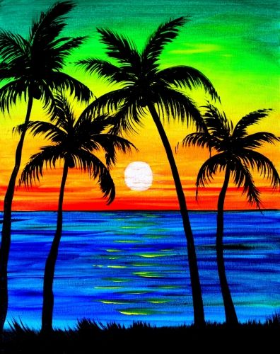 30 Easy Seascape Painting Ideas for Beginners, Easy Seashore Paintings, Beach Paintings, Easy Acrylic Painting Ideas, Simple Canvas Paintings Ideas, Simple Landscape Painting Ideas