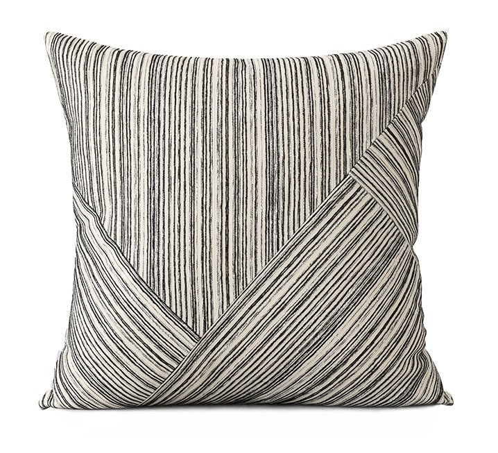 Modern Simple Black and White Stripe Throw Pillows for Couch, Decorative Modern Throw Pillows, Modern Sofa Pillows