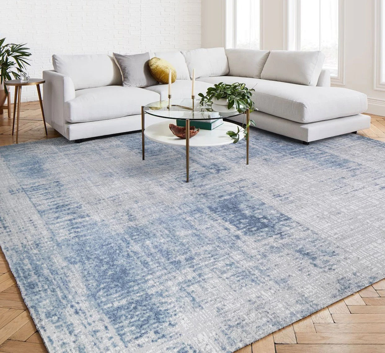 Ultra Modern Carpets for Office, Gray Blue Modern Rugs for Bedroom, Extra Large Modern Rug Ideas for Living Room, Contemporary Modern Rugs for Interior Design