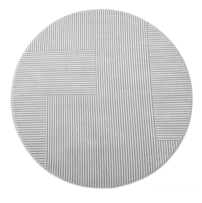 Grey Round Modern Rugs, Gray Abstract Contemporary Area Rugs, Modern Rugs in Bedroom, Dining Room Area Rugs,Modern Area Rugs under Coffee Table