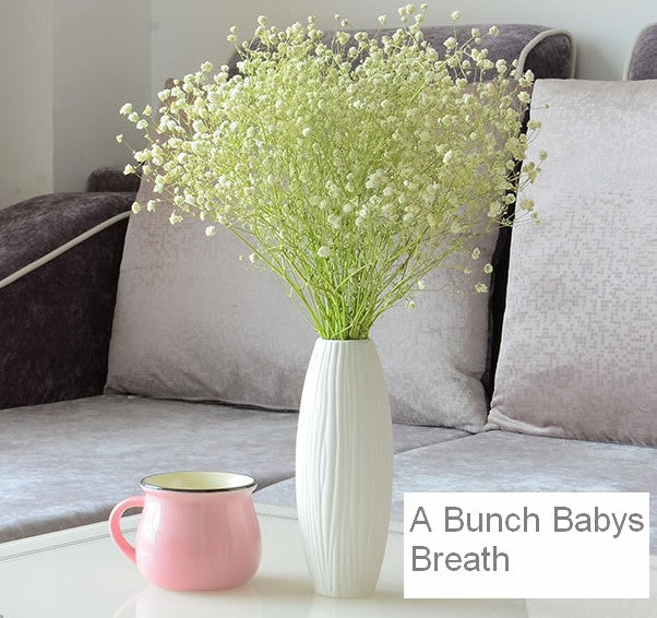 A bunch white babys breath