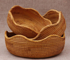 Handmade Round Basket, Woven Basket, Natural Basket, Home Decor, Rustic Basket