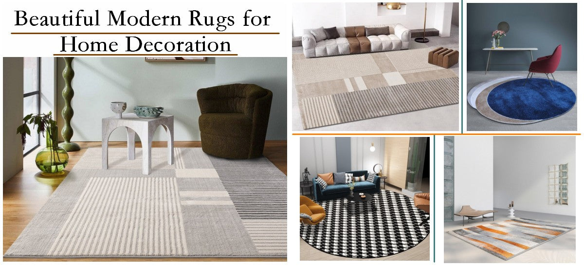 Modern Bedroom Rugs, Large Modern Rugs in Living Room, Contemporary Floor Carpets, Geometric Modern Area Rugs, Modern Carpet Texture