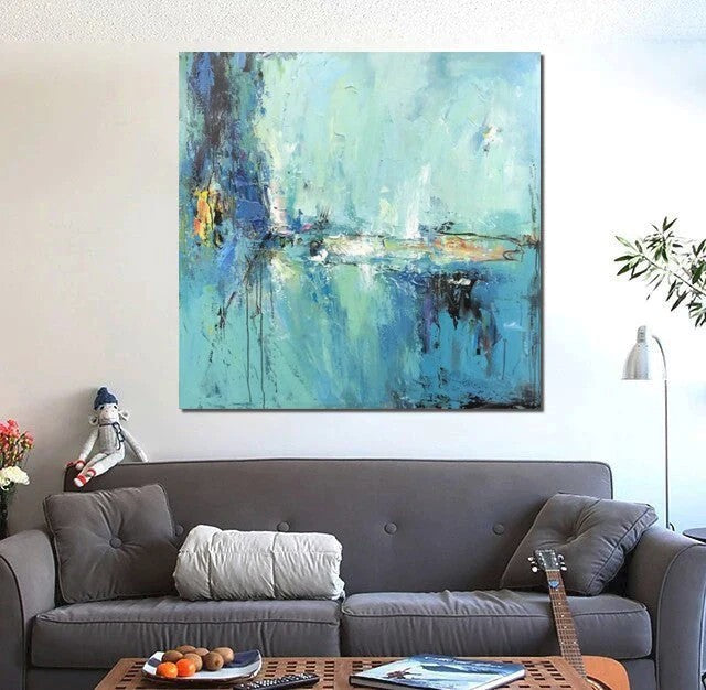 Modern Acrylic Canvas Painting, Heavy Texture Paintings, Palette Knife Paniting, Acrylic Painting on Canvas, Oversized Wall Art Painting for Sale