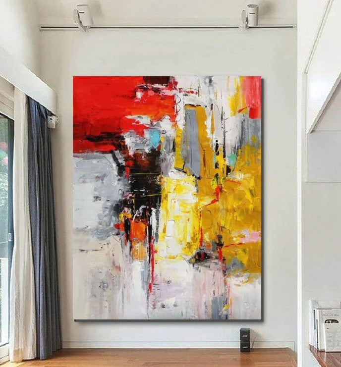 Canvas Painting for Living Room, Modern Wall Art Painting, Huge Contemporary Abstract Artwork