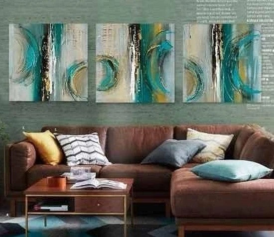 Abstract Acrylic Painting, Large Acrylic Painting for Sale, Modern Paintings, 3 Piece Paintings, Large Painting for Living Room