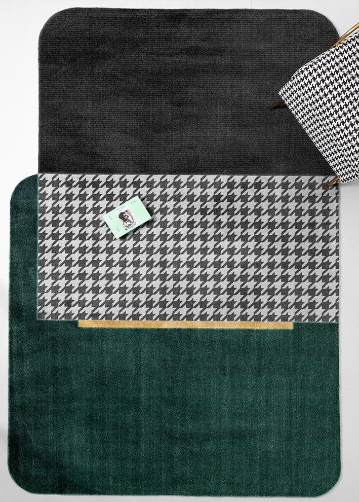 Large Area Rug for Living Room, Modern Area Rug, Blackish Green Rugs, Bedroom Floor Rugs, Large Contemporary Area Rug for Dining Room