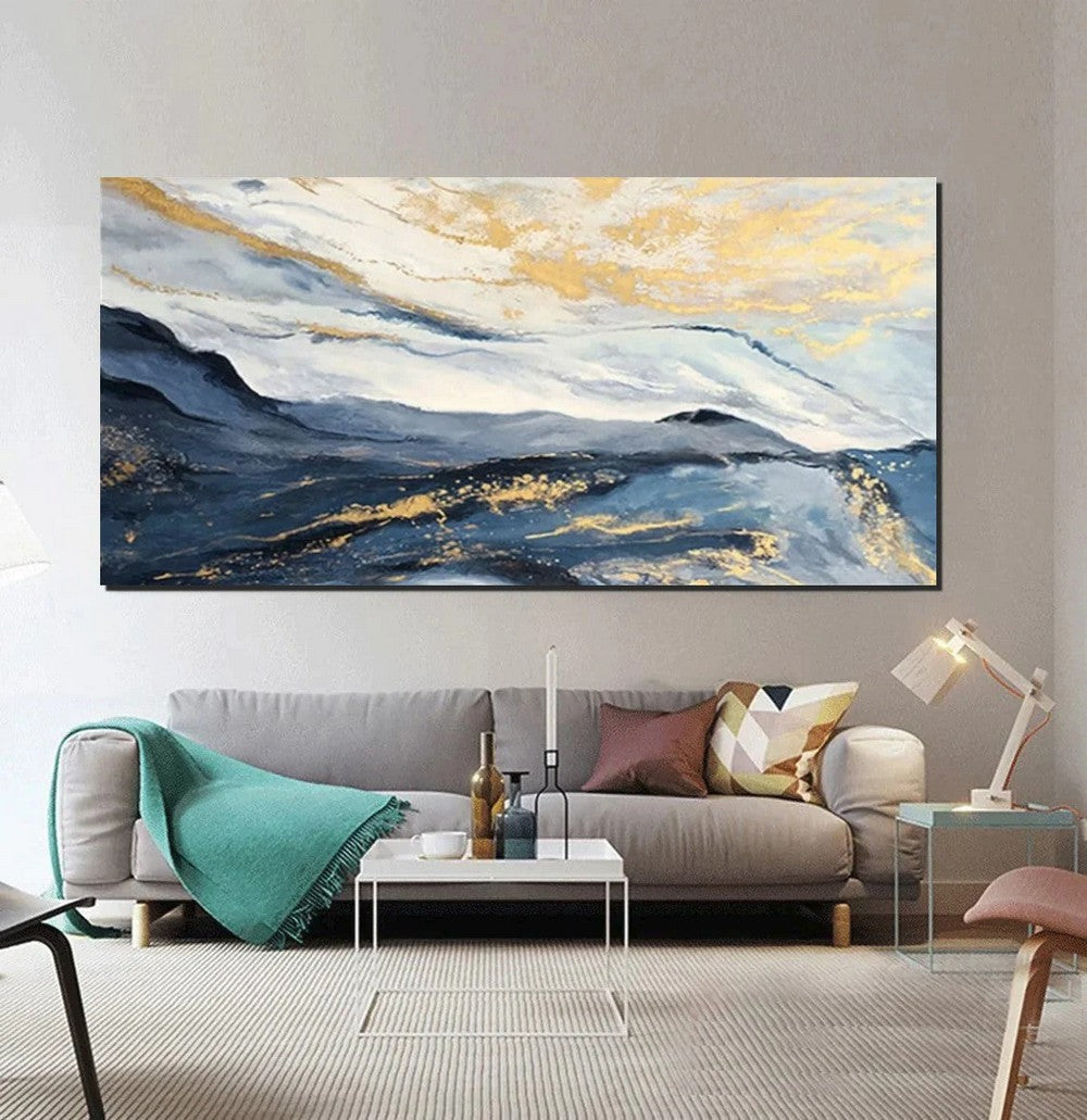 Large Painting on Canvas, Living Room Wall Art Paintings, Acrylic Abstract Painting Behind Couch, Buy Paintings Online, Simple Acrylic Painting Ideas
