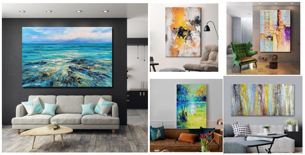 Large Abstract Acrylic Paintings, Modern Paintings for Living Room, Bedroom  Wall Art Paintings – Art Painting Canvas