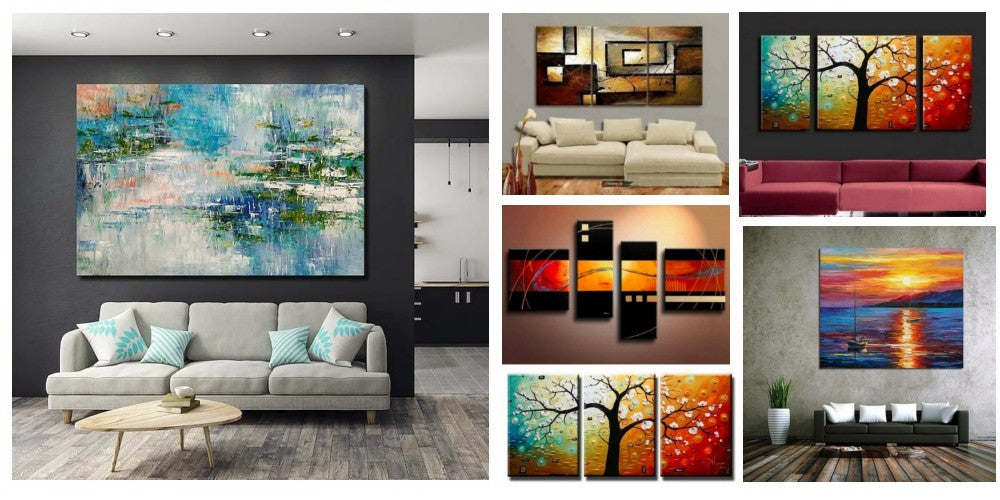 Living room paintings, Multiple Canvas Paintings, living room canvas painting, paintings for living room