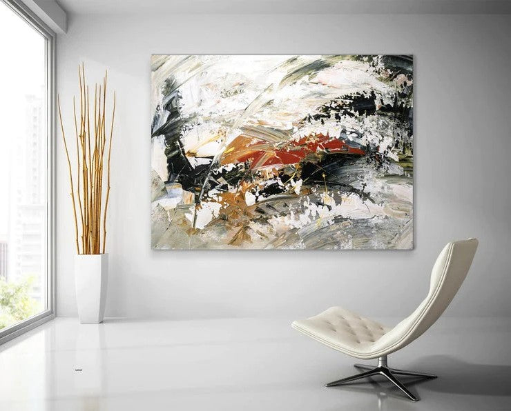 Extra Large Paintings, Abstract Acrylic Painting, Living Room Wall Painting, Modern Abstract Art
