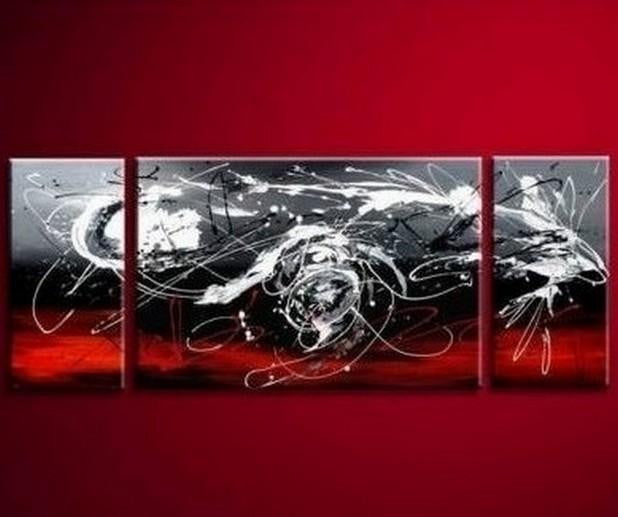 Black and Red Abstract Art, Living Room Wall Art, Modern Art, Living Room Wall Art, Painting for Sale