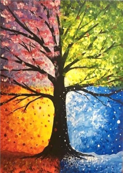 50 Easy DIY Canvas Paintings, Tree of Life Painting, Easy Landscape Painting Ideas for Beginners, Simple Oil Painting Techniques