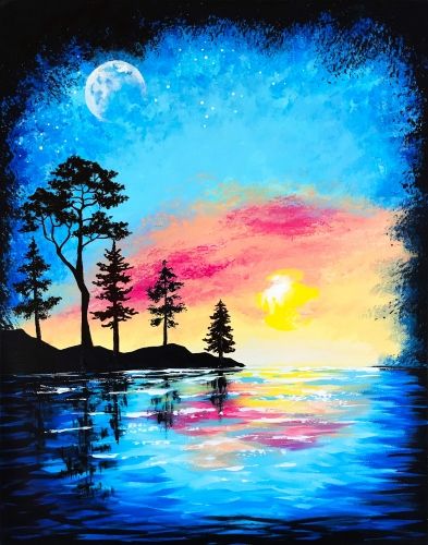 50 Easy DIY Acrylic Painting Ideas, Easy Landscape Painting Ideas for Beginners, Night Sky Painting, Simple Oil Painting Techniques