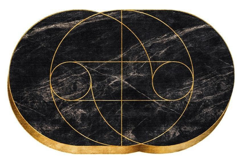 Large Black Area Rugs for Bedroom, Modern Area Rugs for Living Room, Black Geometric Floor Carpets, Contemporary Area Rug for Dining Room