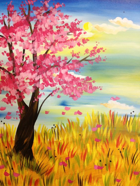 60 Easy Landscape Painting Ideas for Beginners, Easy DIY Canvas Paintings, Easy Tree Paintings, Simple Oil Painting Techniques