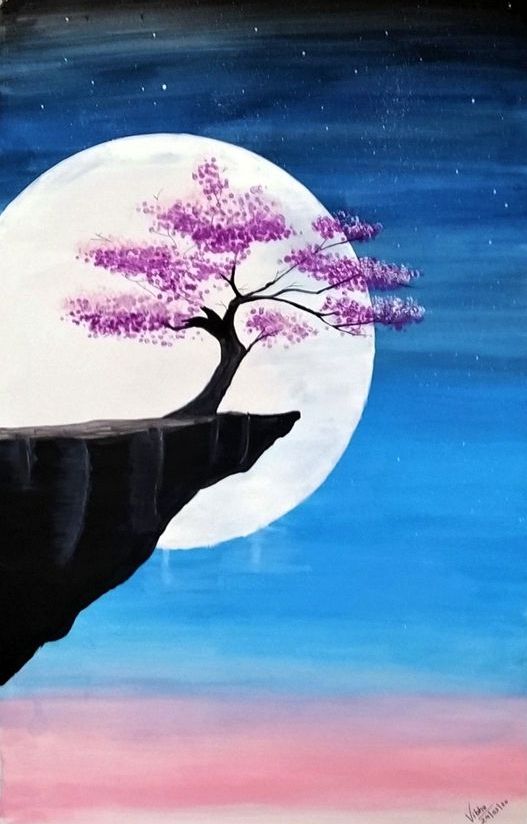 50 Easy Landscape Painting Ideas for Beginners, Easy Acrylic Paintings –  Paintingforhome