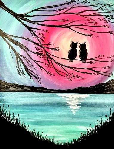 Moon Painting, Easy Landscape Painting Ideas for Beginners, Easy Tree Painting Ideas, Simple Canvas Painting Ideas, Easy Modern Wall Art, Easy Acrylic Painting Ideas