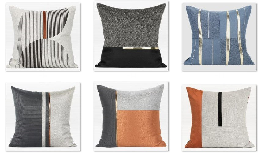 Modern throw pillows, modern sofa pillows, modern couch pillows, gray modern sofa pillows, blue modern throw pillows, decorative modern throw pillows, geometric modern throw pillows