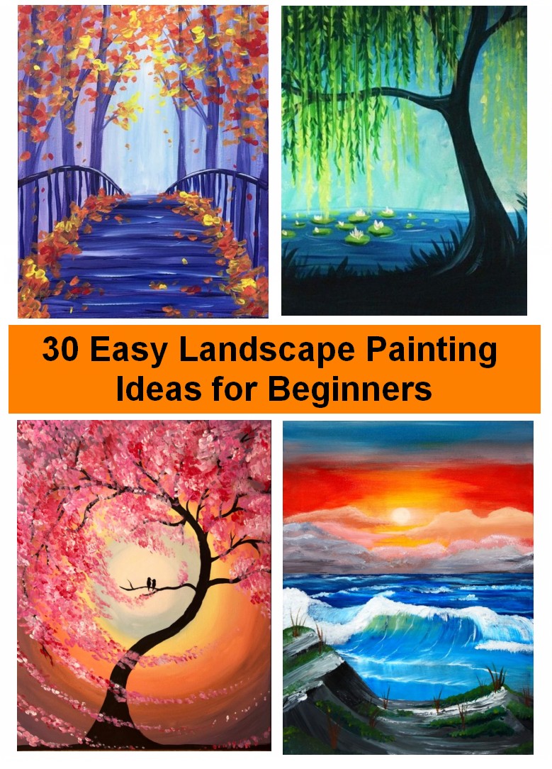 Simple Wall Art Ideas, Original Landscape Abstract Painting