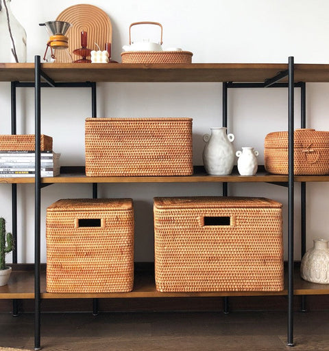 Storage Basket for Shelves, Large Rectangular Storage Baskets