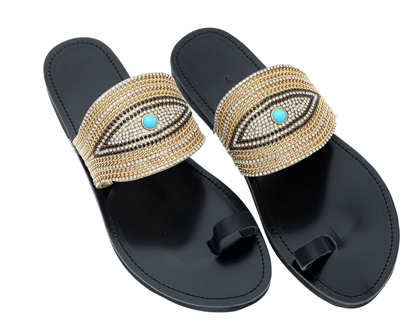 evil eye flip flops