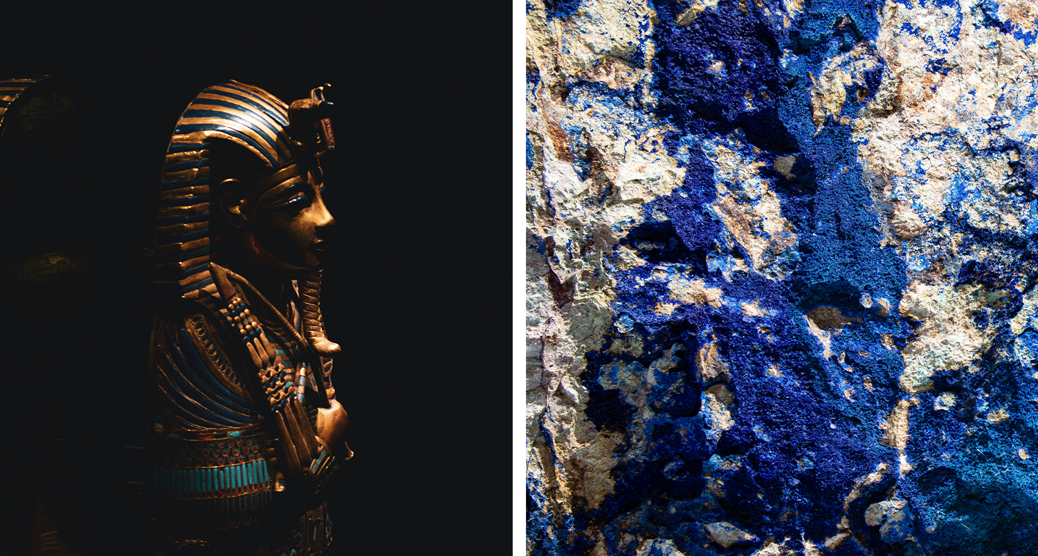 tutankhamun with natural lapis lazuli