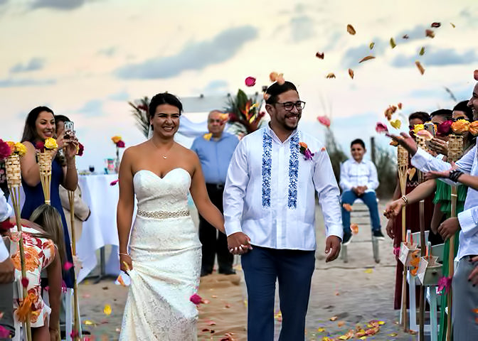 Beach Wedding Guayabera Linen Shirts for Men