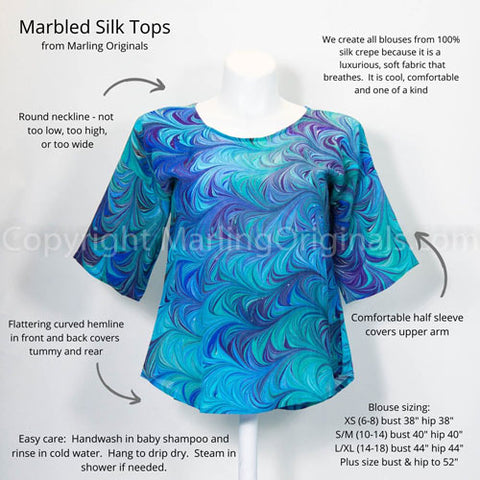 marling originals silk top infographic