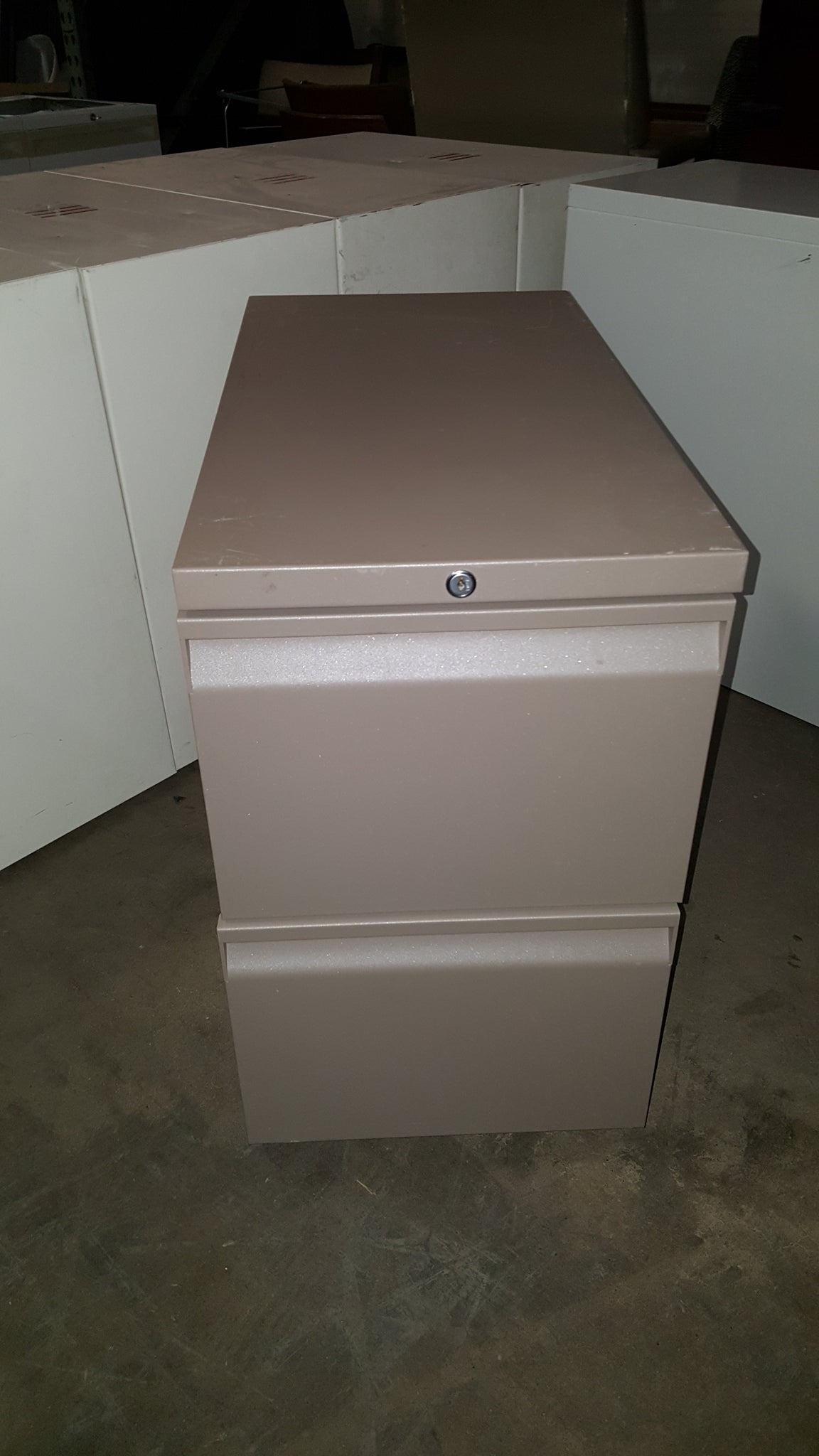 Teknion 2 Drawer Pedistal File Cabinet Used Office Furniture In