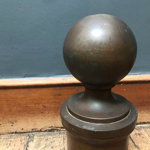 SOLD - Large Antique Brass Staircase Finial