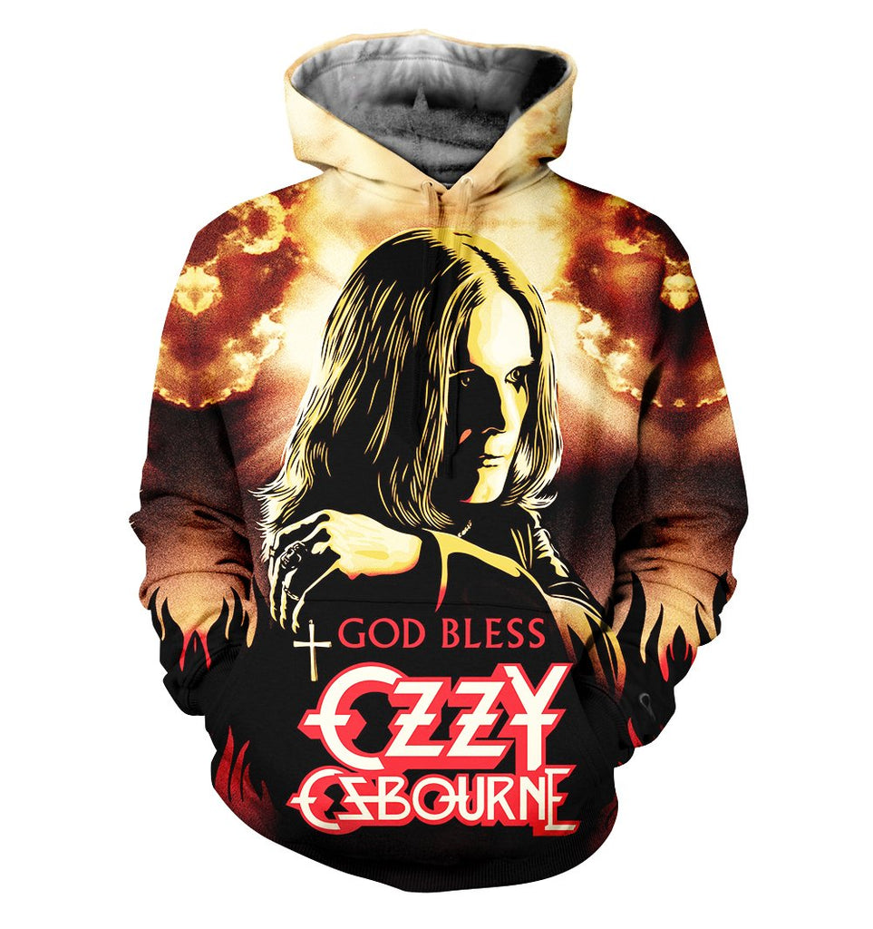 ozzy osbourne zip up hoodie