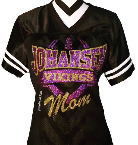 custom glitter football jersey