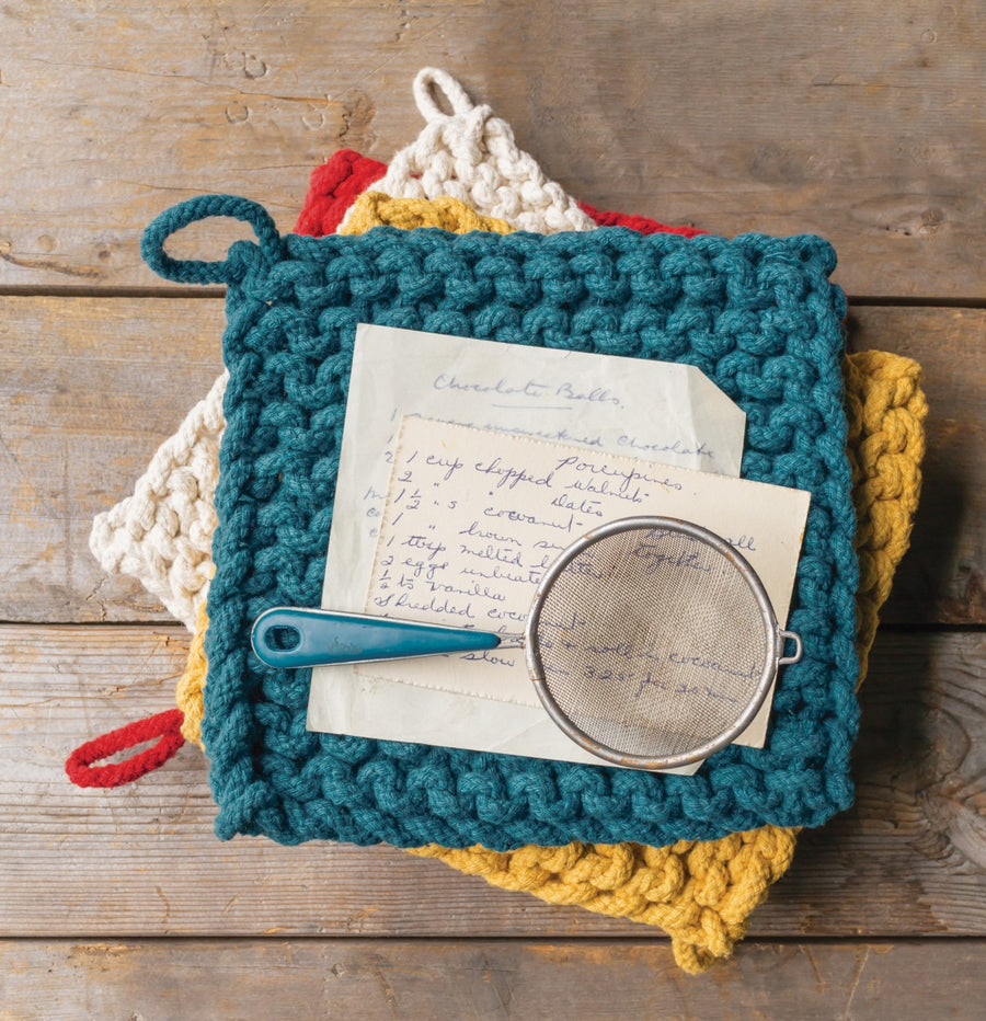 Knit Pot Holder Maker+Stitch