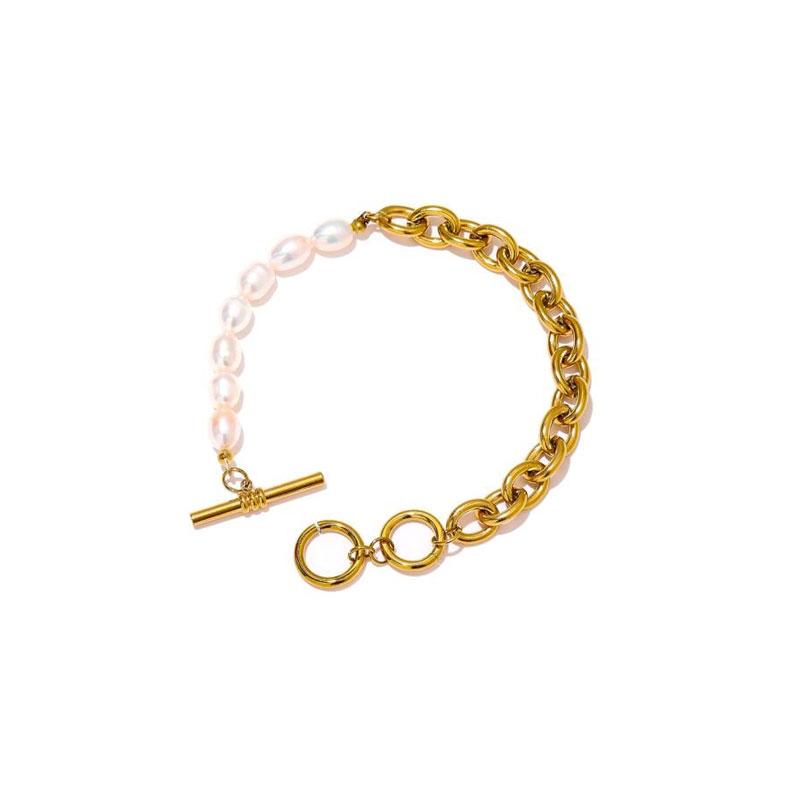 Pearl Link Chain Bracelet bracelet Vinty Jewelry 