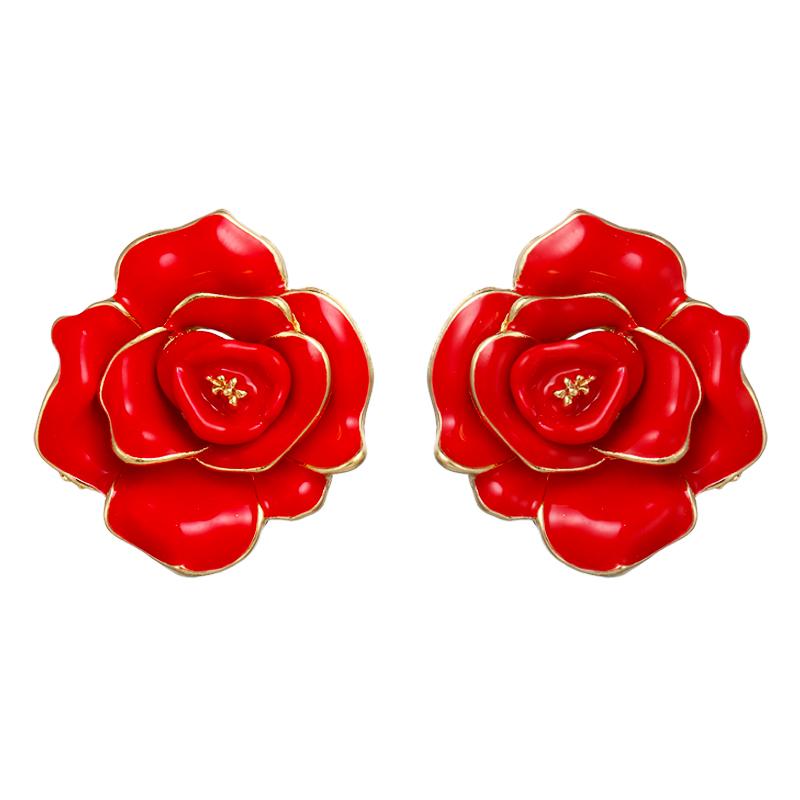 red stud earrings