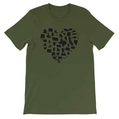 United States Love Short-Sleeve Unisex T-Shirt