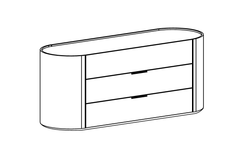 Pianca Dedalo drawer with plinth base 171 cm