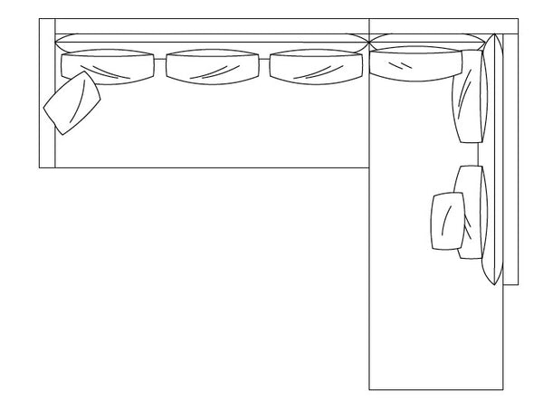 gatsby sectional 343 cm x 266 cm