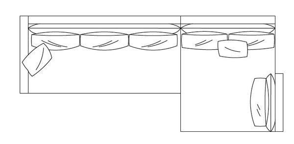 gatsby sectional 362 cm x 160 cm