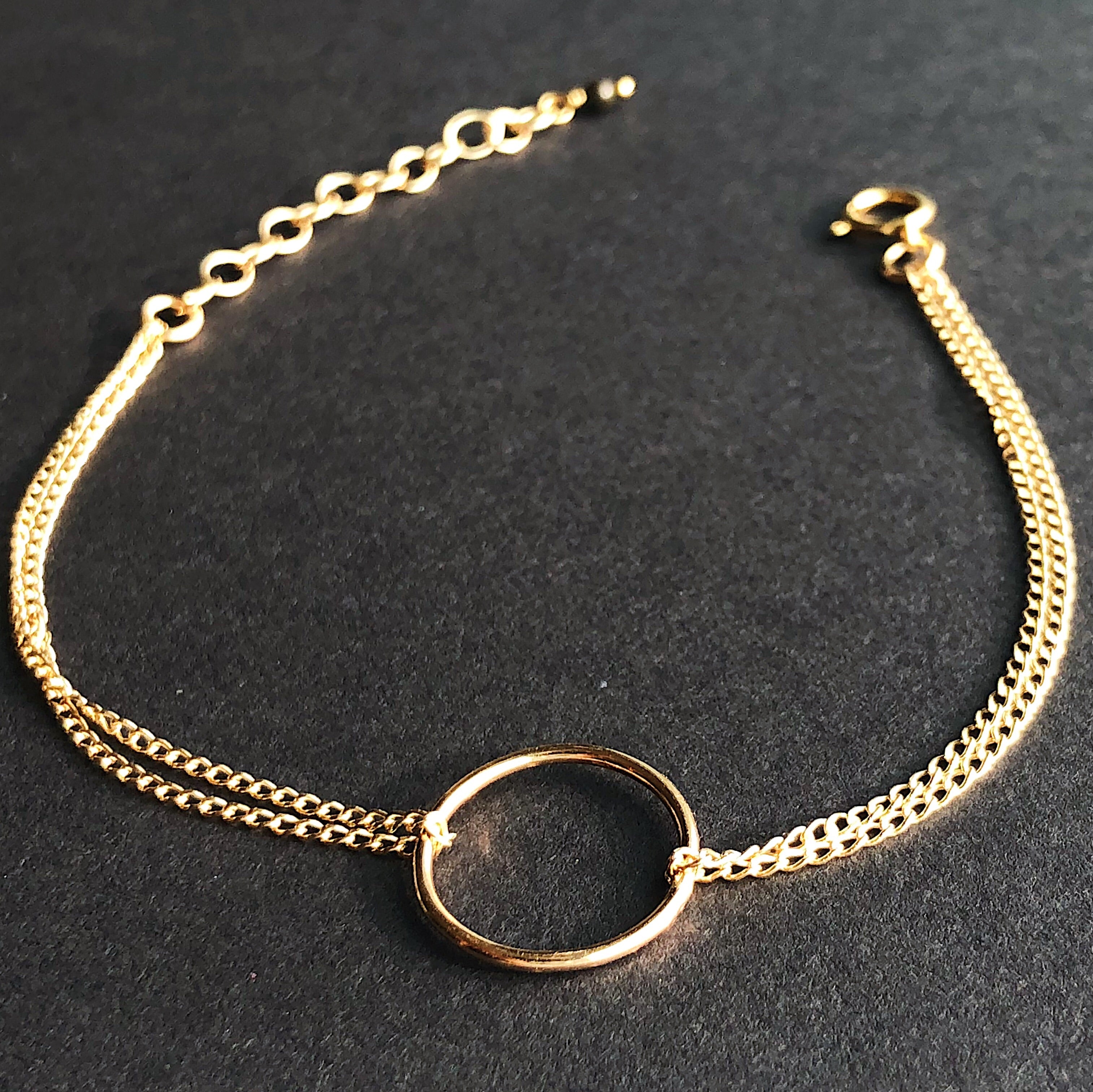 O Bracelet | 14kt Gold Filled Double Strand "O" Layering Bracelet