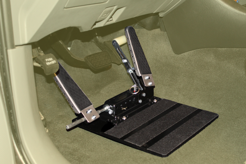 The portable left foot accelerator comes with a complete instruction manual and can be used in most vehicles with your standard accelerator pedals.