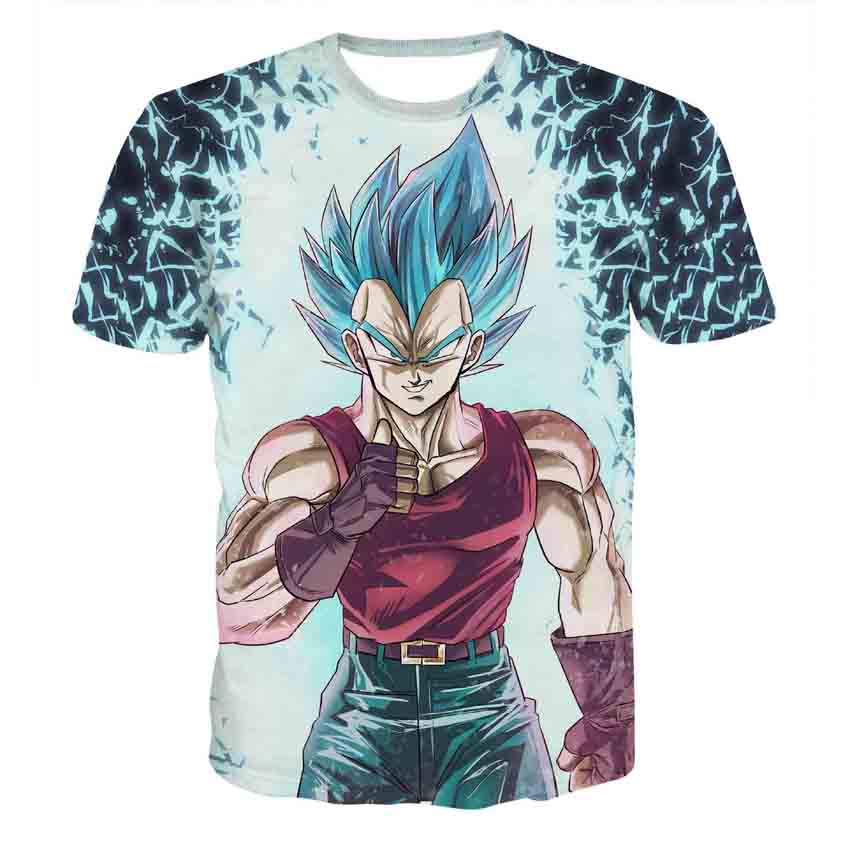 Dragon Ball Vegeta SSGSS God Blue Dope Design T-Shirt - Game Geek Shop