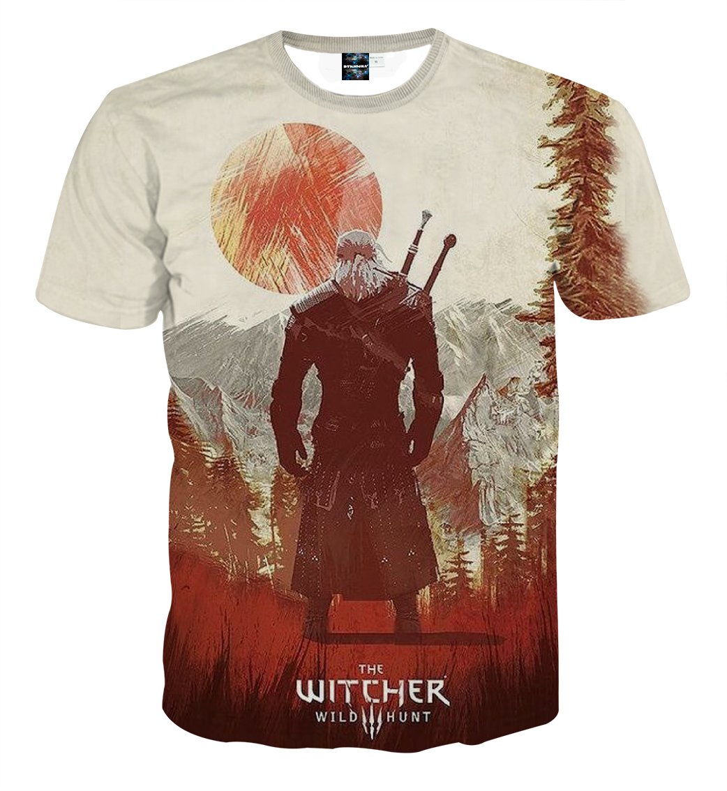 The Witcher 3 Wild Hunt Geralt Game Design T-Shirt – Game Geek Shop