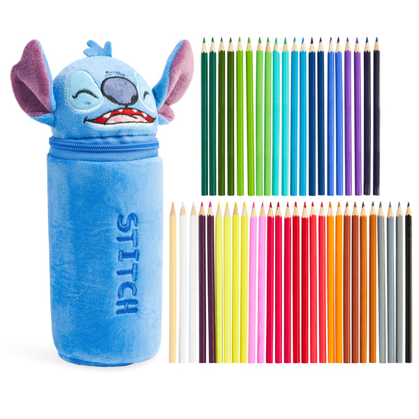 Disney Stitch Pencil Case with Stationery for Girls Filled Pencil Case  School Supplies Colouring Pencils Coloured Ma…