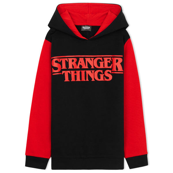 Stranger Things Red Crop Hoodie, Military Green / L